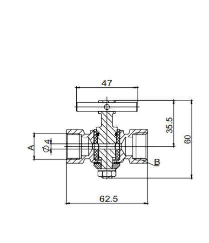 66mo威九国际黄铜旋塞阀851/852A结构图 66mo威九国际黄铜旋塞阀851/852A结构图