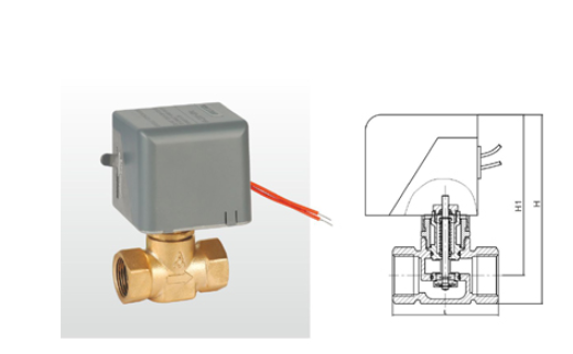66mo威九国际黄铜电动二通阀结构图 66mo威九国际黄铜电动二通阀结构图