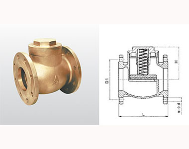 66mo威九国际黄铜升降式缓闭止回阀结构图 66mo威九国际黄铜升降式缓闭止回阀结构图