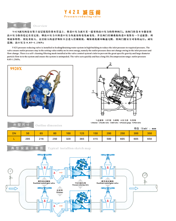 66mo威九国际200X减压阀技术参数 66mo威九国际200X减压阀技术参数
