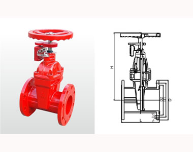 66mo威九国际消防信号闸阀结构图 66mo威九国际消防信号闸阀结构图