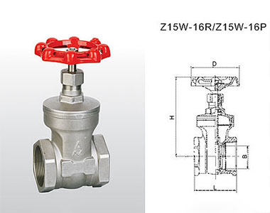 66mo威九国际不锈钢丝口闸阀结构图 66mo威九国际不锈钢丝口闸阀结构图