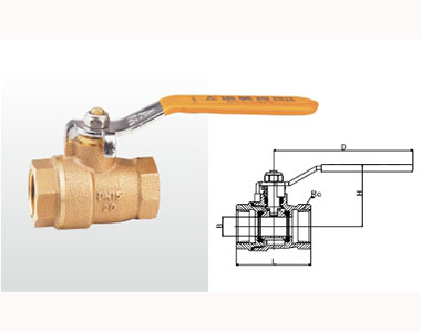 66mo威九国际青铜球阀结构图 66mo威九国际青铜球阀结构图