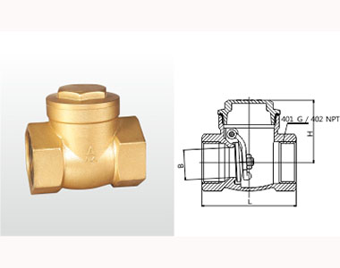 66mo威九国际黄铜止回阀401_402结构图 66mo威九国际黄铜止回阀401_402结构图