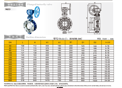66mo威九国际硬密封法兰蝶阀链接尺寸图 66mo威九国际硬密封法兰蝶阀链接尺寸图