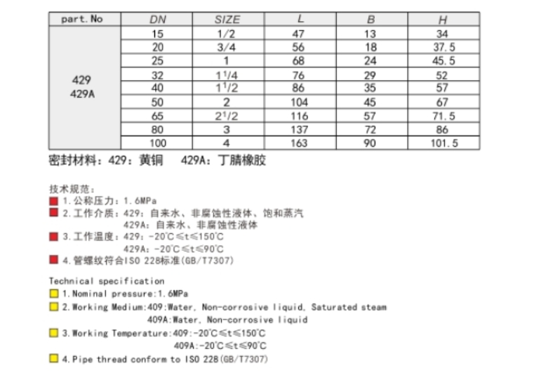 66mo威九国际止回阀429尺寸参数