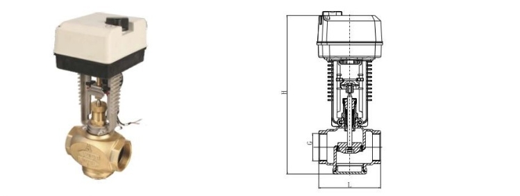 66mo威九国际流量调节电动温控阀9623结构图